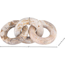  Meridian Rings Beige Marble Decorative Chain Links IMAGE 5