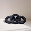  Meridian Rings Black Marble Decorative Chain Links IMAGE 2