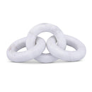  Meridian Rings White Marble Decorative Chain Links IMAGE 1
