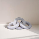  Meridian Rings White Marble Decorative Chain Links IMAGE 2