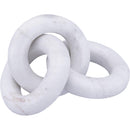  Meridian Rings White Marble Decorative Chain Links IMAGE 3