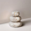  Meridian Pumpkin Beige Marble 3 pc Decorative Object IMAGE 2