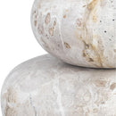  Meridian Pumpkin Beige Marble 3 pc Decorative Object IMAGE 3