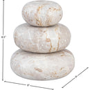  Meridian Pumpkin Beige Marble 3 pc Decorative Object IMAGE 4