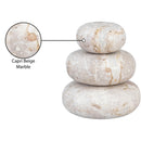  Meridian Pumpkin Beige Marble 3 pc Decorative Object IMAGE 5