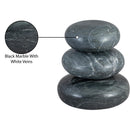  Meridian Pumpkin Black Marble 3 pc Decorative Object IMAGE 5