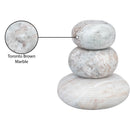  Meridian Pumpkin Brown Marble 3 pc Decorative Object IMAGE 5