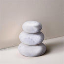  Meridian Pumpkin White Marble 3 pc Decorative Object IMAGE 2