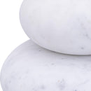  Meridian Pumpkin White Marble 3 pc Decorative Object IMAGE 3
