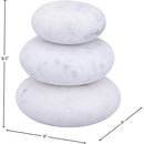  Meridian Pumpkin White Marble 3 pc Decorative Object IMAGE 4