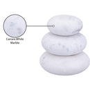  Meridian Pumpkin White Marble 3 pc Decorative Object IMAGE 5