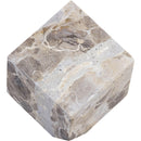  Meridian Block Beige Marble Decorative Cube IMAGE 3