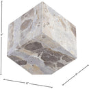 Meridian Block Beige Marble Decorative Cube IMAGE 5