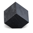  Meridian Block Black Marble Decorative Cube IMAGE 1