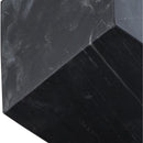  Meridian Block Black Marble Decorative Cube IMAGE 4