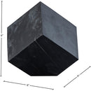  Meridian Block Black Marble Decorative Cube IMAGE 5