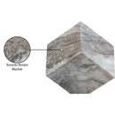  Meridian Block Brown Marble Decorative Cube IMAGE 6