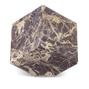 Meridian Block Cherry Marble Decorative Cube IMAGE 1