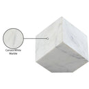  Meridian Block White Marble Decorative Cube IMAGE 6