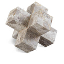  Meridian Jack Beige Marble Decorative Jack Object IMAGE 1