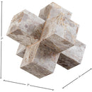  Meridian Jack Beige Marble Decorative Jack Object IMAGE 5