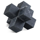  Meridian Jack Black Marble Decorative Jack Object IMAGE 1