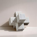  Meridian Jack White Marble Decorative Jack Object IMAGE 2