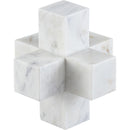  Meridian Jack White Marble Decorative Jack Object IMAGE 3