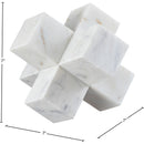  Meridian Jack White Marble Decorative Jack Object IMAGE 5