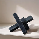  Meridian Stix Black Marble Decorative Object IMAGE 2