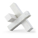  Meridian Stix White Marble Decorative Object IMAGE 1