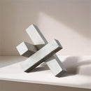  Meridian Stix White Marble Decorative Object IMAGE 2