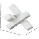  Meridian Stix White Marble Decorative Object IMAGE 5
