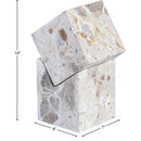  Meridian Quad Beige Marble Decorative Cube IMAGE 5