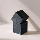  Meridian Quad Black Marble Decorative Cube IMAGE 2