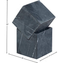  Meridian Quad Black Marble Decorative Cube IMAGE 5