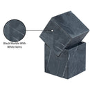  Meridian Quad Black Marble Decorative Cube IMAGE 6