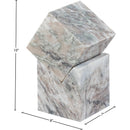  Meridian Quad Brown Marble Decorative Cube IMAGE 5