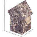  Meridian Quad Cherry Marble Decorative Cube IMAGE 5