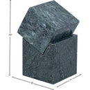  Meridian Quad Green Marble Decorative Cube IMAGE 5