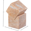  Meridian Quad Pink Marble Decorative Cube IMAGE 5