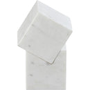  Meridian Quad White Marble Decorative Cube IMAGE 3