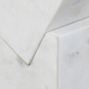  Meridian Quad White Marble Decorative Cube IMAGE 4