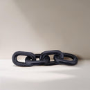  Meridian Lynx Black Marble Decorative Chain Links IMAGE 2