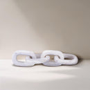  Meridian Lynx White Marble Decorative Chain Links IMAGE 2