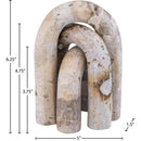  Meridian Arco Beige Marble 3 pc Decorative Object IMAGE 5