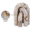  Meridian Arco Beige Marble 3 pc Decorative Object IMAGE 6