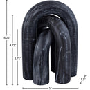  Meridian Arco Black Marble 3 pc Decorative Object IMAGE 5