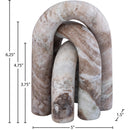  Meridian Arco Brown Marble 3 pc Decorative Object IMAGE 5