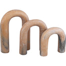  Meridian Arco Pink Marble 3 pc Decorative Object IMAGE 3
